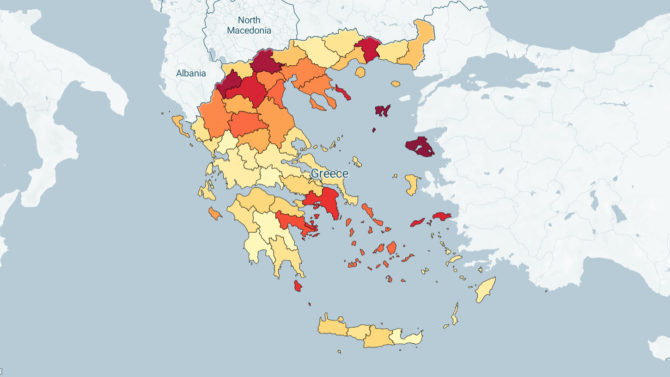 COVID19 Greece map
