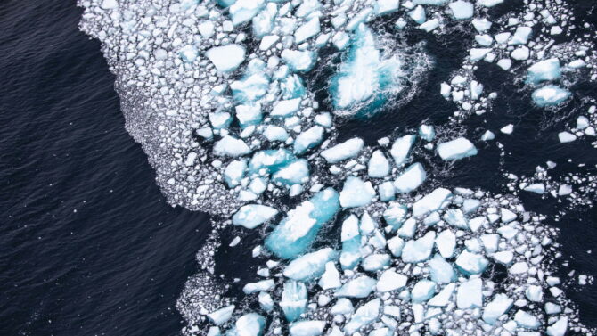 image of melting ice in the antarctica