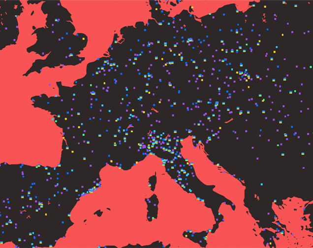 Mapping diversity in streets of Europe (map)